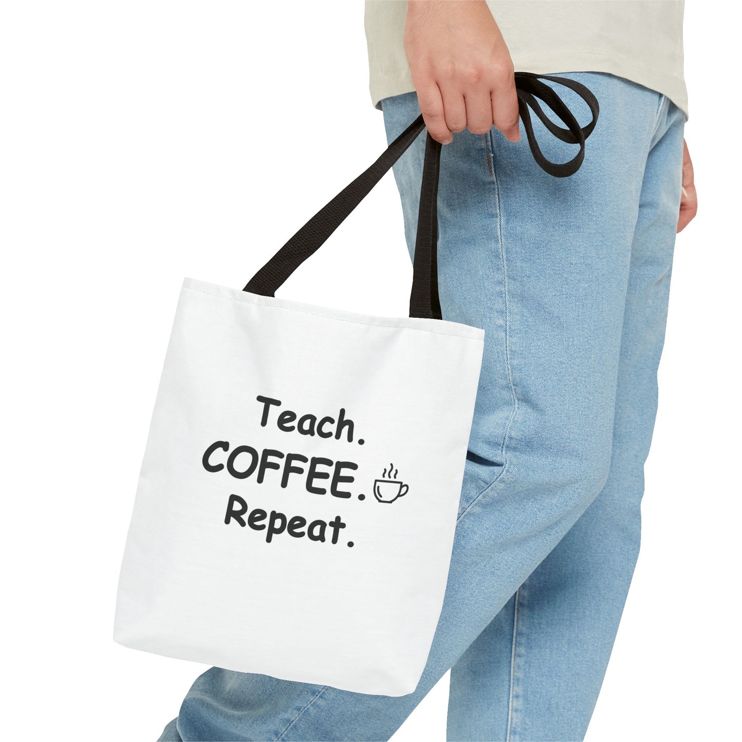 Teacher Tote Bags – Teach Coffee Repeat Canvas Tote