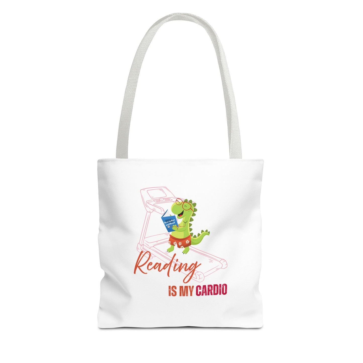 Reading tote design with white handles