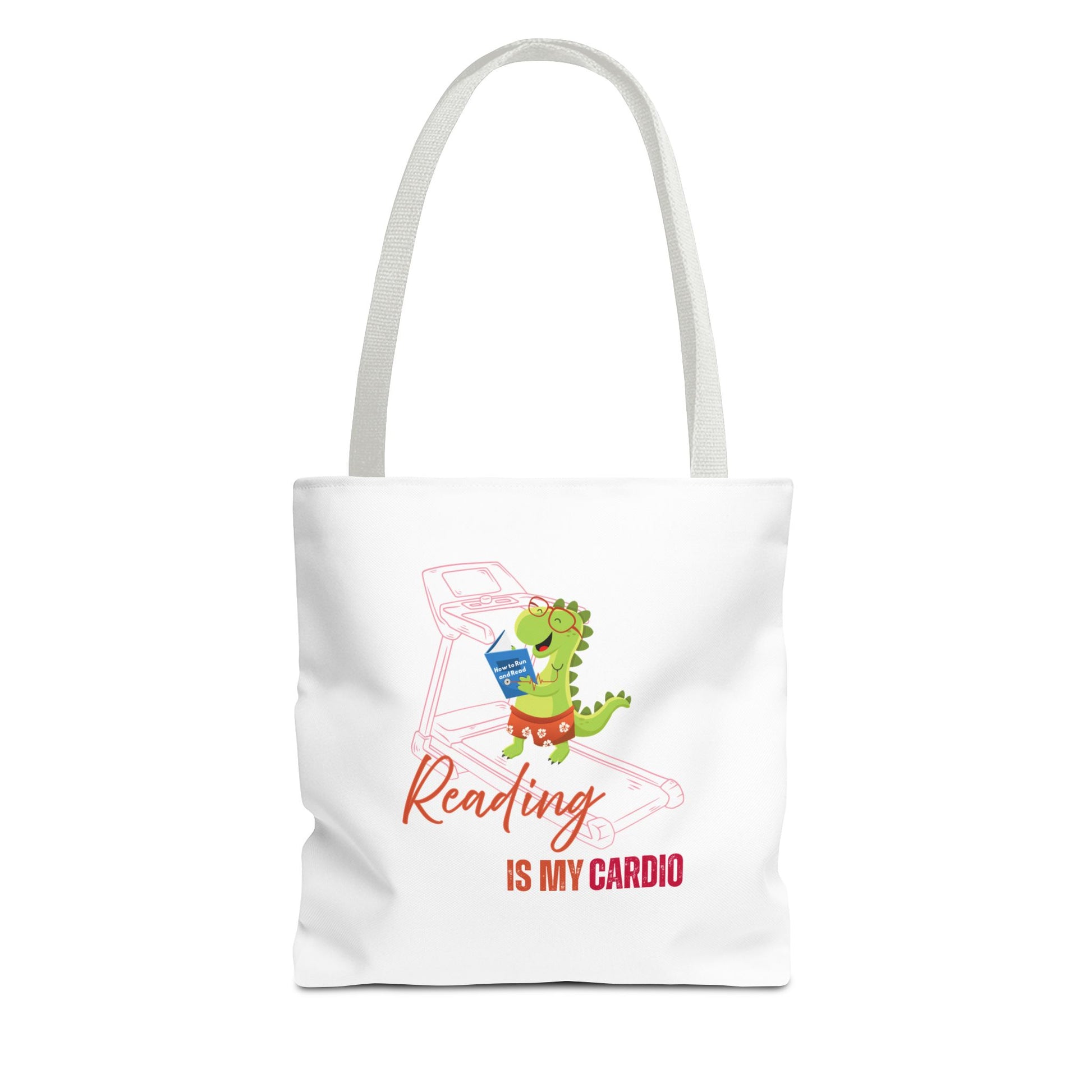 Reading tote design with white handles