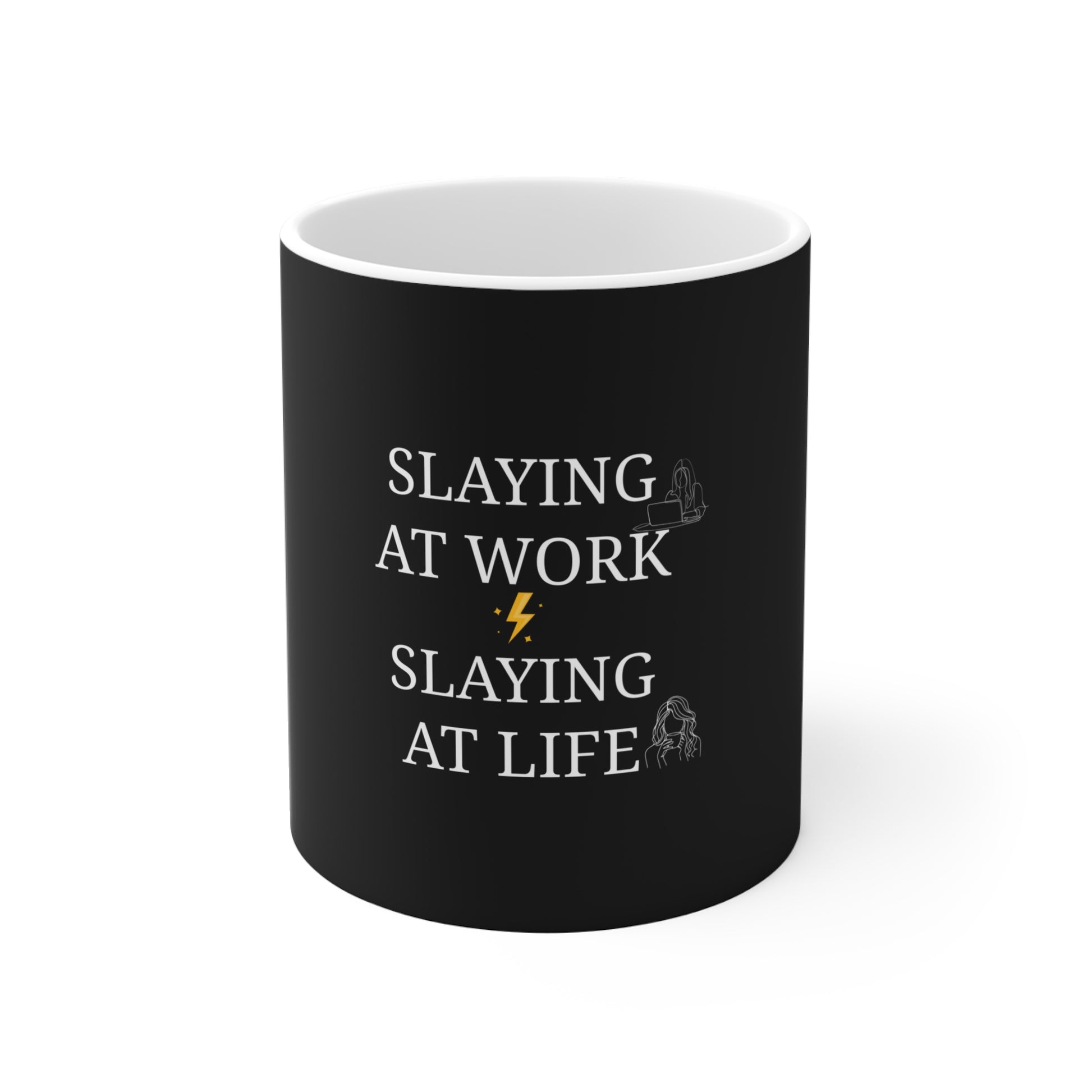 Confidence coffee cup - - front view
