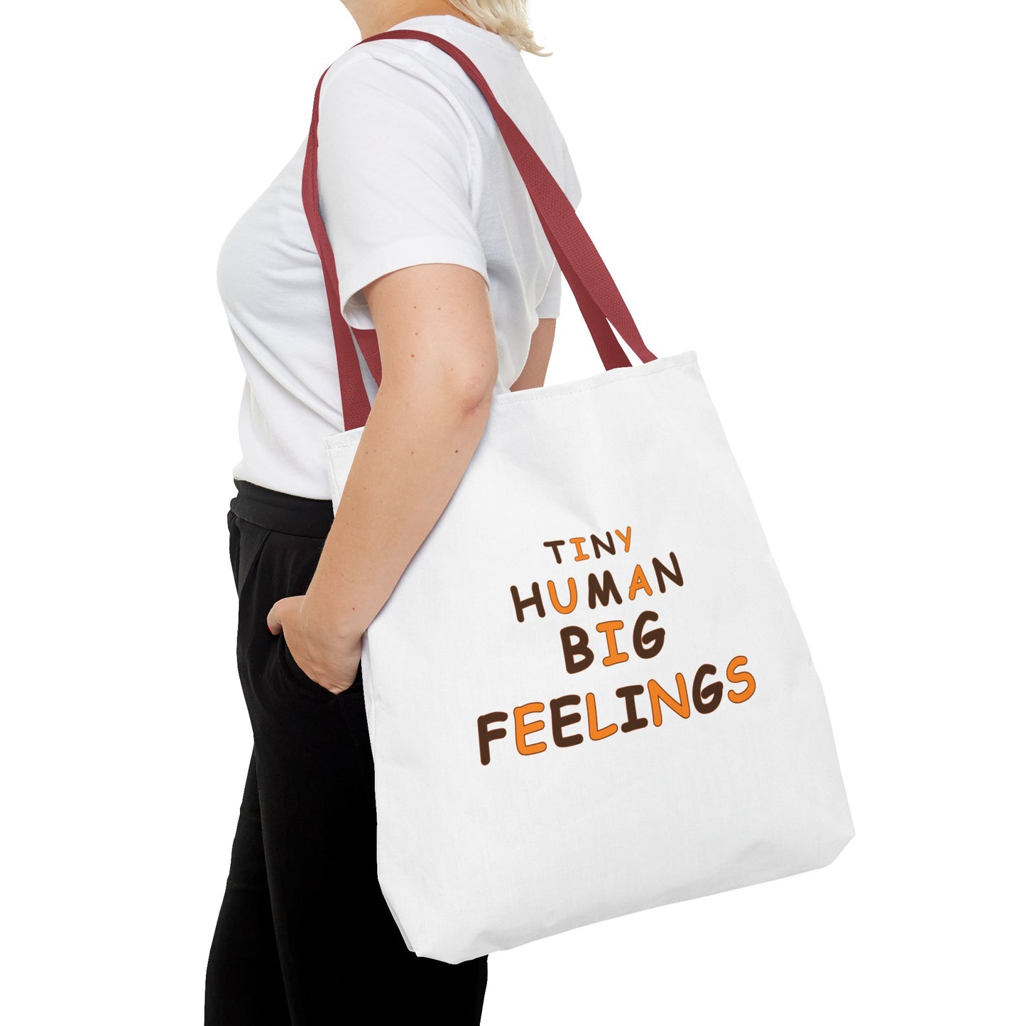 Teacher Tote Bag – Tiny Human Big Feelings Canvas Carryall