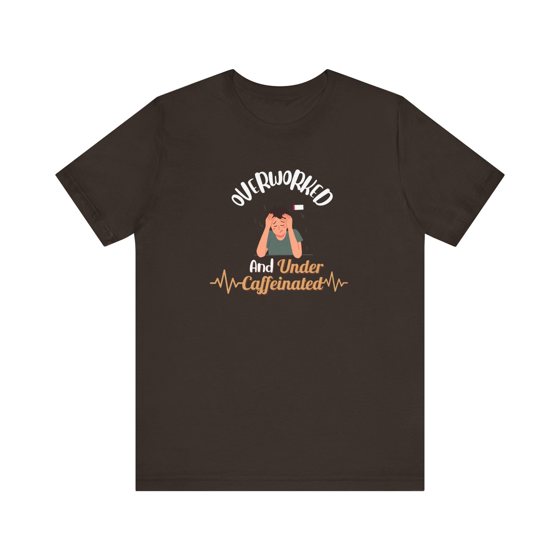 Funny caffeine shirt - brown