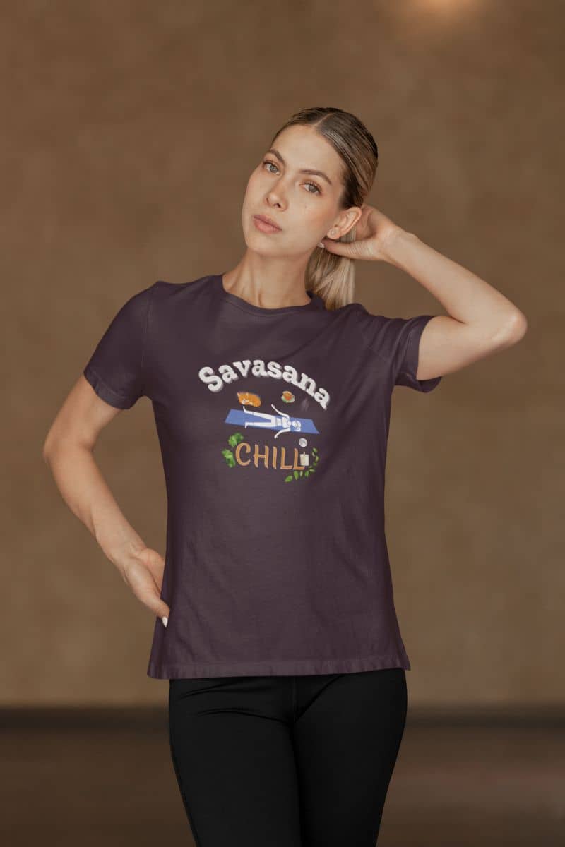 Chill yoga shirt for mindfulness, slow living and yoga enthusiasts