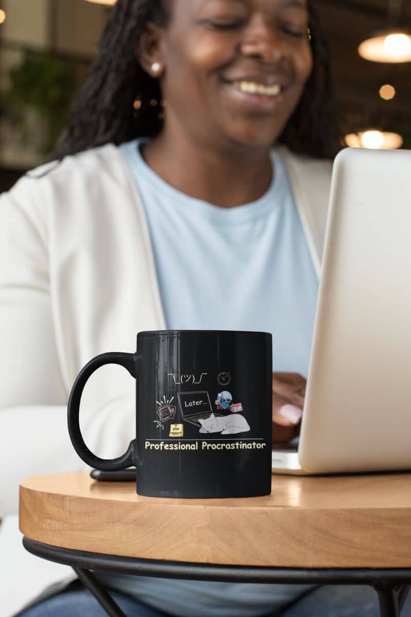 Printed mug with a minimalist design for minimalists