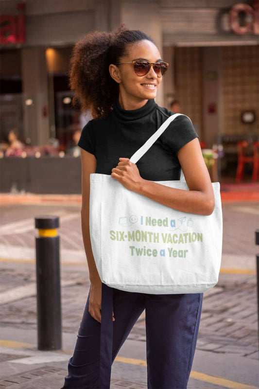 Vacation tote bag for women - large size tote bag for travel lovers