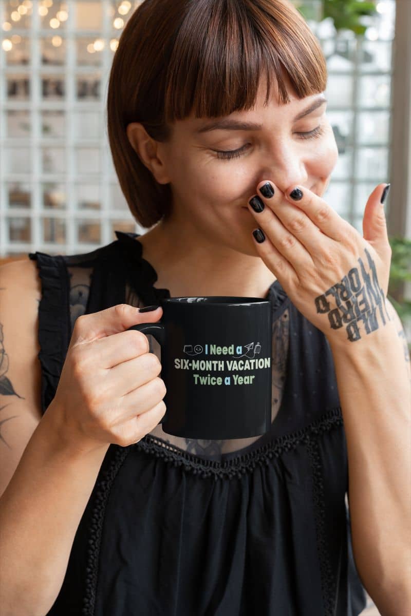 cozy vibes hot drink mug - an indispensable item for coffee or tea addicts for a peaceful morning